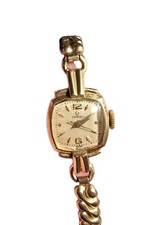 VINTAGE WOMEN'S  OMEGA LADYMATIC 14K GOLD FILLED  WIND UP WATCH /WORKING 