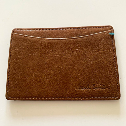 Paul smith brown leather - leather, card