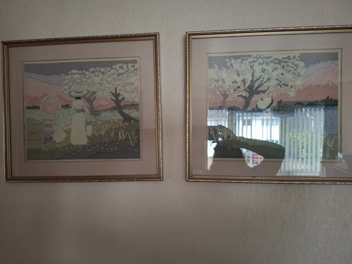 Two framed pieces - two, of