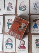 Happy Families JAQUES Grotesque Popular Game 1910 Playing Cards antique art