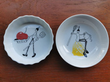 2 Porcelain Bowls, Kathy Rondel, Jersey Pottery, Made By Philippe Deshousiere 
