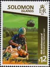 VIETNAM WAR: Medical Aid for US Soldier & BELL UH-1 Huey Helicopter Stamp (2015)