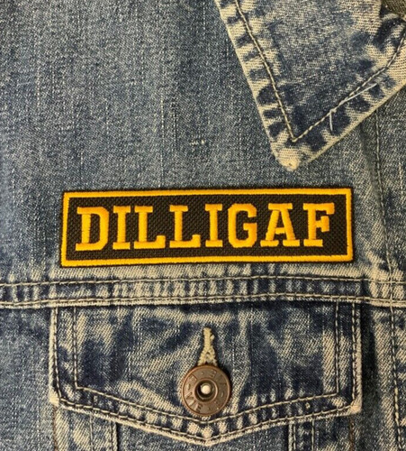 Dilligaf iron embroidered - dilligaf, on