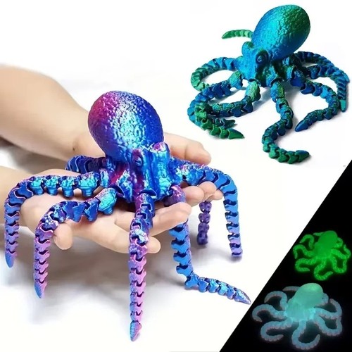 Printed articulated octopus - 3d,