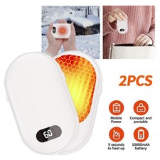 10000mAh 2 Pack Hand Warmers Rechargeable Electric Hand Warmers with Double Side