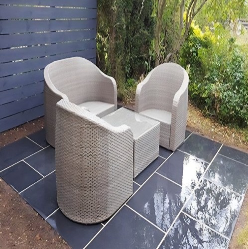 Brazilian black slate paving - black,