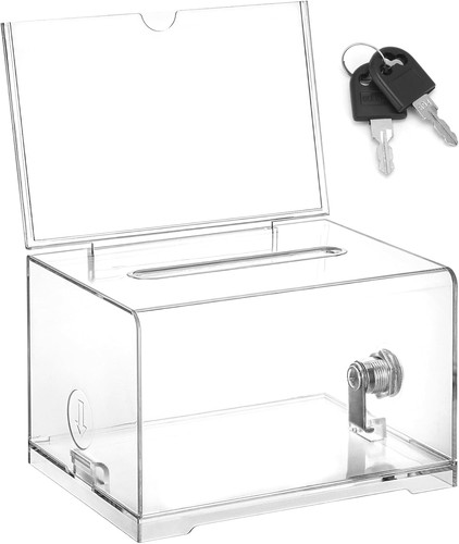 Clear acrylic box with - acrylic,
