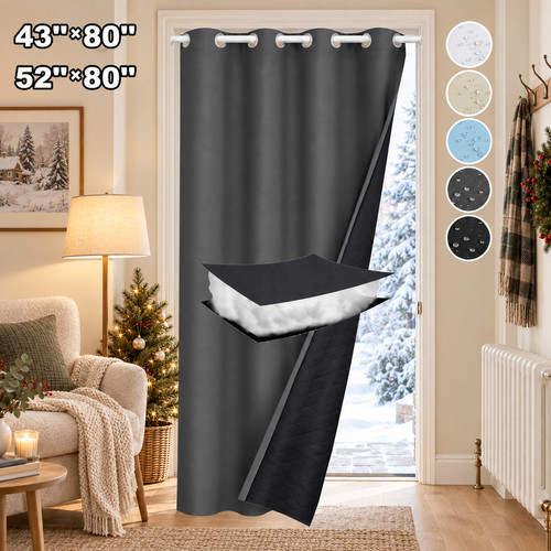 Thermal quilted door curtain - thermal,