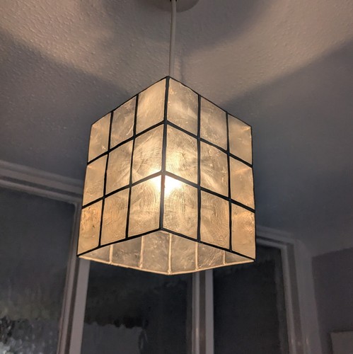 Vintage capiz shell lampshade - vintage,
