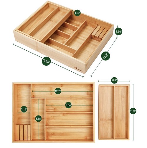 Wooden cutlery tray drawer - wooden,