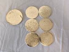 Vintage Silver Plated Coasters With Stand Set of 6