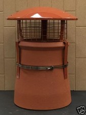 Chimney Bird and Rain Cowl with Square mesh. Solid fuel / Wood with Strap fix 