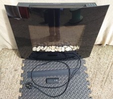 Kingavon 1800W BB-CH607 Curved Screen Wall Mounted Fireplace with Pebbles Black