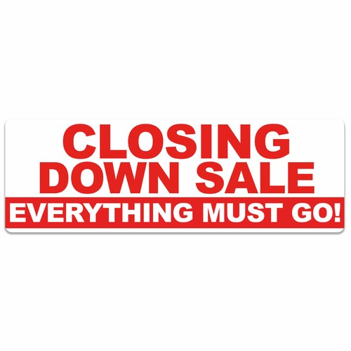 Closing down sale everything - closing,