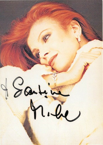 Milva singing autograph - autograph, or