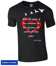 Power of Love T-shirt Jimi Hendrix quote world will know peace music Unisex