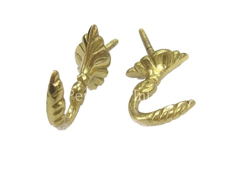 Brass curtain tassel hooks - curtain,