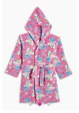 Girls Fairy Ballerina Pink Fleece Dressing Gown 4-5 Years Hooded - NEW