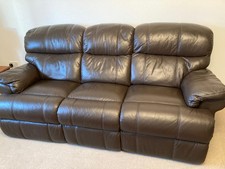 Leather Recliner Suite, 2 x
