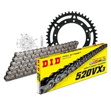 DID Motorcycle Chain Set Steel 520VX3 Rivet Link for Honda