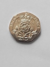 2000 BUNC 20p Tudor Rose