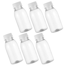 Milk Bottle Clear Drink Bottles Caps Milk  Bottle Refrigerator Small Bottles