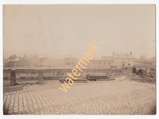 Laying cobblestones, Ringley Old Bridge, Kearsley, Bolton, c1900s, Old Photo