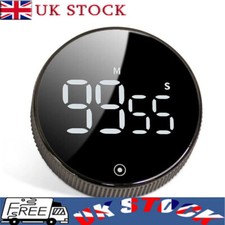Digital Round NEW Timer Manual Countdown Alarm Rotary Clock Magnetic Stopwatch