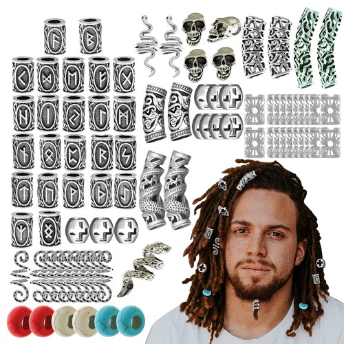 85pcs viking norse rune beard - rune,