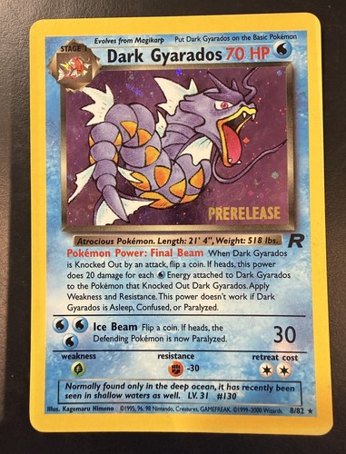 Dark gyarados prerelease - gyarados, 8/82