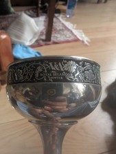 V&A ROYAL SELANGOR PEWTER Wine Funnel Grape Decoration 1940's