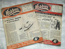 TWO VINTAGE HOBBIES WEEKLY  MAGAZINES 1952-3