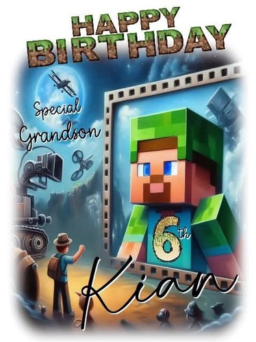 Minecraft style grandson - grandson, any