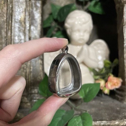 Silver plated faux glass