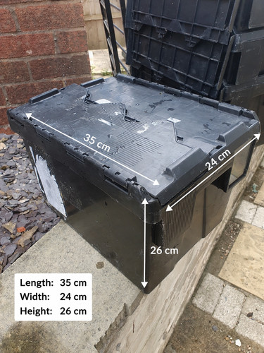 Heavy duty attached lid tote - duty,