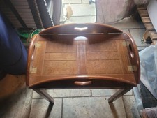 Georgian Style Mahogany Folding  Butlers Tray on Stand Country House Early 19thC