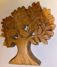 Hand Carved Wooden Tree with