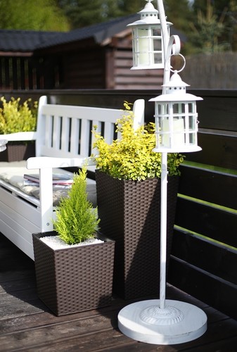 Large tall rattan - rattan, pot