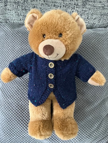 Hand knitted teddy bear - knitted,