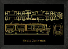 Flexity Classic tram gold