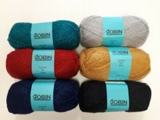 Robin Sparkle DK 100g  -  Knitting Wool Crochet Needlework Craft Xmas Glitter DK