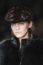 $1695 RUNWAY NEW Burberry Prorsum MINK Fur Calf Leather S Flat Cap Hat Men Women