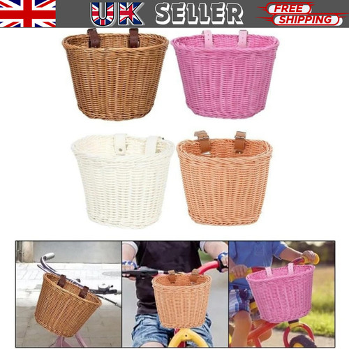 Hand woven bicycle basket - woven,