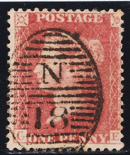 1861 penny red spec - 1861, c12fi