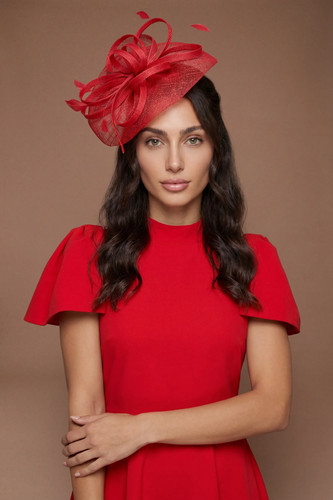 Coast red fascinator womens - coast,