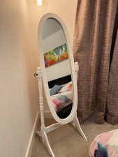White Floor Standing Mirror