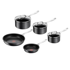Tefal Jamie Oliver 5 Piece Non-Stick Induction Pots & Pan Cookware Set, Black