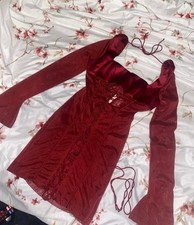 wine red oh polly dress