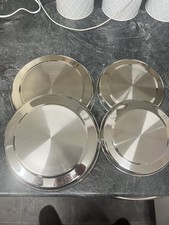 4PC Hob Cover Set Electric Cooker Covers Ring Top Lid Premium Stainless Steel