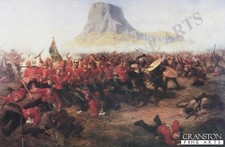 2 X Zulu war military art PostcardS Defence of Rorkes Drift / Battle Isandhlwana